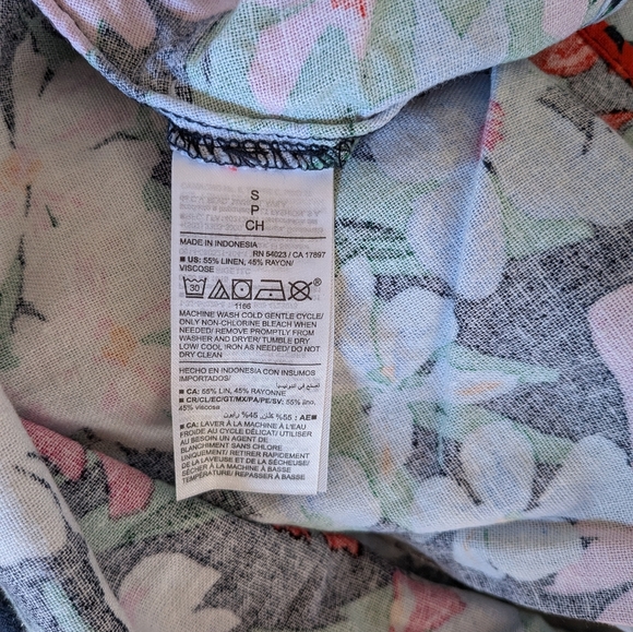 Linen Blend Floral Mini Dress - Picture 5 of 5